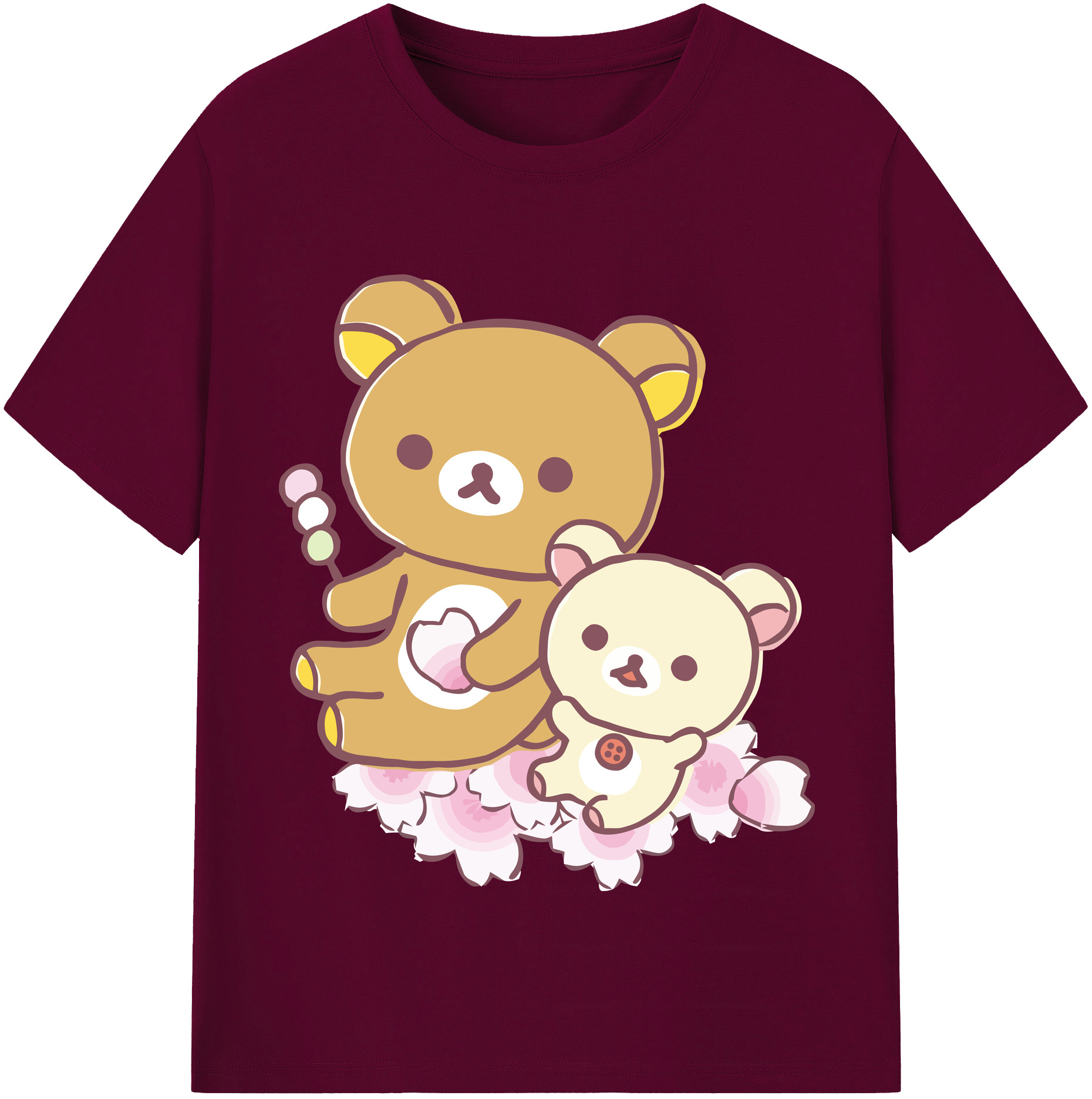 （画像用） リラックマ リラックマ キイロイトリ Rilakkuma Korilakkuma Kiiroitori レディースカジュアルプリントTシャツ（綿100％）